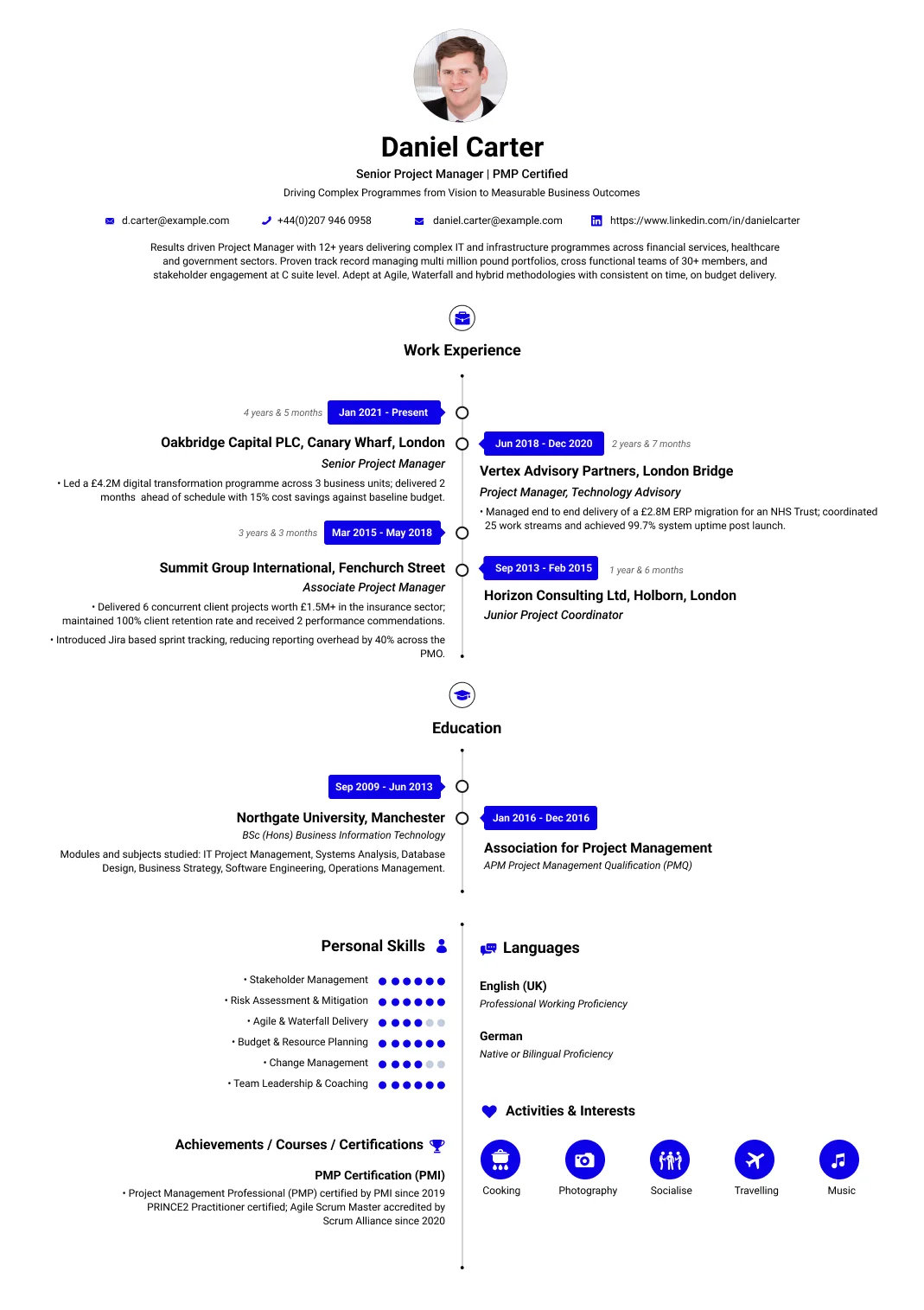 Timeline Resume Builder